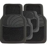 Streetwize Car Mat Set - Rubber/Carpet