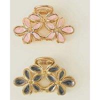 Accessorize 2 Pack Flower Claw Clip