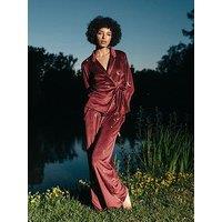 Chelsea Peers Velour Gold Foil Moons & Stars Long Pyjama Set
