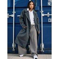 Pixiegirl Petite Double Breasted Coat - Grey