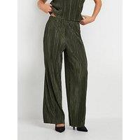 Pixiegirl Petite Plisse Trouser - Green