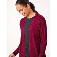 Roman Petite Plain Stretch Cardigan - Magenta