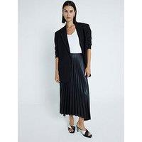 River Island Pleated Midi Skirt - Black