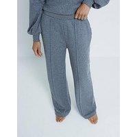 River Island Lurex Wide Leg Jogger - Grey