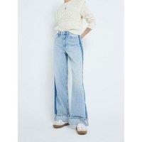 River Island Relaxed Straight Leg Jeans - Blue