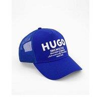 Hugo Merk International Logo Trucker Cap - Open Blue