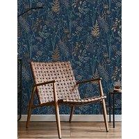 Superfresco Easy Organics Wallpaper In Navy And Copper