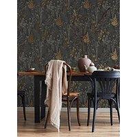Superfresco Easy Organics Wallpaper - Black/Copper