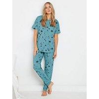 Long Tall Sally Tall Cosmic Short Sleeve Wide Leg Pj Set