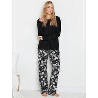 Long Tall Sally Tall Floral Wide Leg Pj Set