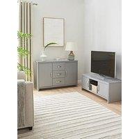 Very Home Ely 2 Piece Package - 2 Door, 3 Drawer Sideboard And Tv Unit - Fits Up To 43 Inch Tv - Grey