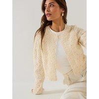 V By Very 3D Flower Jacket - Cream