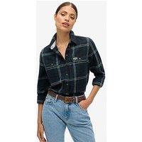 Superdry Lumberjack Check Flannel Shirt - Navy