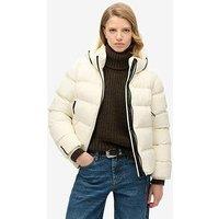 Superdry Hooded Sports Padded Jacket - White