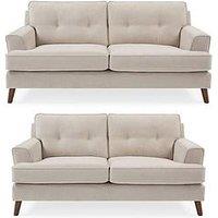 Very Home Malmo 3 + 2 Seater Fabric Sofa Set (Buy & Save!)