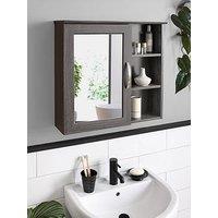 Very Home Caledon Mirrored Bathroom Wall Cabinet - Grey Oak