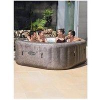 Lay-Z-Spa Rome Maxhold Energysense Ultrafit Smart Airjet 6 Brown Marble Square (4-6 Adults)