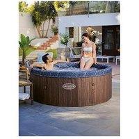 Lay-Z-Spa Toronto Thermacore Ultrafit Smart Airjet 7 Brown Wood Round (5-7 Adults)