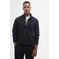 Barbour International Lincoln Tipped Half Zip Sweat Top - Black