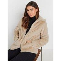 Long Tall Sally Fur Coat - Natural