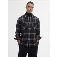 Barbour International Long Sleeve Fenton Checked Oxford Shirt - Black