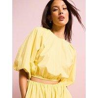 V By Very Cotton Puff Sleeve Blouse Co-Ord
