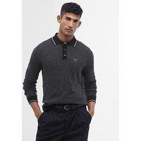Barbour Hilden Knitted Polo Shirt - Dark Grey