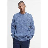 Barbour Staithes Relaxed Fit Crew Knitted Jumper - Light Blue