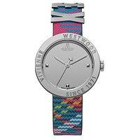 Vivienne Westwood Rebel Quartz Watch With Silver Mirror Dial And Tartan Pu Leather Strap