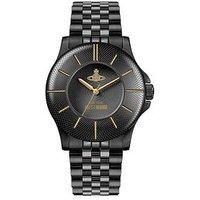 Vivienne Westwood Walbrook Quartz Watch With Black Dial And Ipb Black Stainless Steel Bracelet