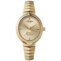 Vivienne Westwood Armour Quartz Watch With Champagne Dial And Gold Stainless Steel Bracelet