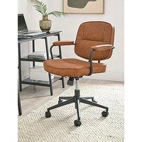 Very Home Byrne Faux Leather Office Chair - Tan - Fsc Certified