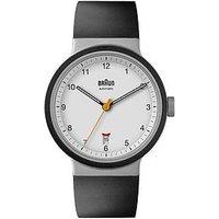 Braun Mens Prestige Quartz Automatic Watch With Black Rubber Strap - Bn0278Whbkg