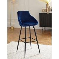 Very Home Dahlia Bar Stool - Navy/Black - Fsc Certified