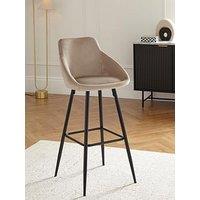 Very Home Dahlia Bar Stool - Mink/Black - Fsc Certified