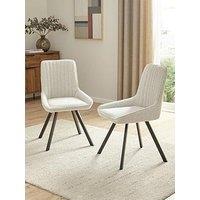 Very Home Marlow Pair Of Boucle Dining Chairs - Fsc Certified