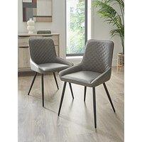 Very Home Sorena Pair Of Dining Chairs - Grey - Fsc Certified