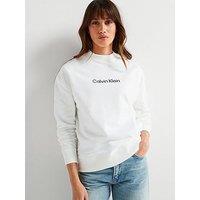 Calvin Klein Hero Logo Sweatshirt - White