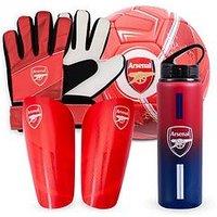 Football Bundle: 750Ml Aluminium Bottle, Shin Pads, Goalkeeper Gloves & Size 5 Turbine Ball