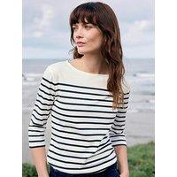 Seasalt Cornwall Cotton Striped Top - White
