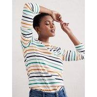 Seasalt Cornwall Pure Cotton Striped Top - White