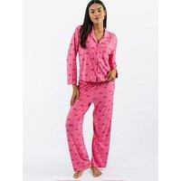 Juicy Couture Juicy Crown Pyjama Shirt And Pant Set - Pink