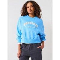 P.E Nation Womens Physical Crew Neck Sweatshirt - Cornflower Blue
