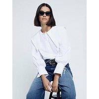 River Island Large Collar Blouse - White