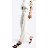 River Island Faux Leather Straight Leg Trouser - Cream