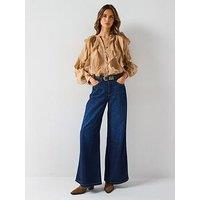 V By Very Ruffle Blouse - Beige