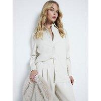 River Island Pu Long Sleeve Shirt - Cream