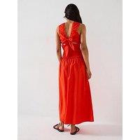 V By Very Shirred Waist Midaxi Dress - Orange