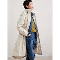 Seasalt Cornwall Long Line Hooded Raincoat - Cream