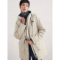 Seasalt Cornwall Showerproof Longline Raincoat - Cream